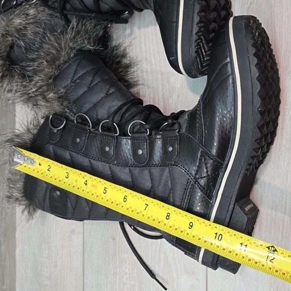 Sorel Women Tall Leather Tofino II Fur Faux Rubber Saltwater boots shoes sz 6 - Picture 10 of 14